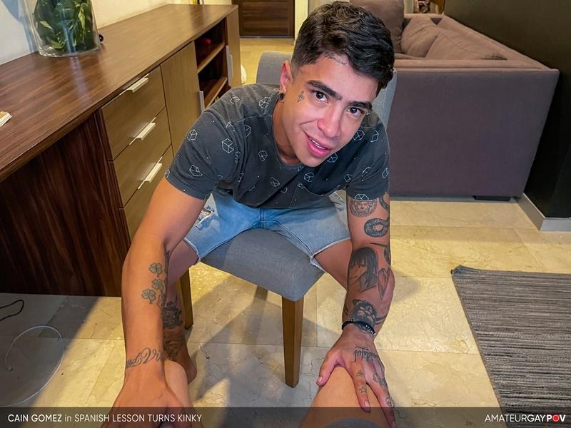 Amateur Gay POV horny young Colombian Cain Gomez bare fucked huge uncut cock 25 image gay porn - Cain Gomez